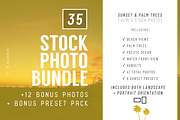 Sunset & Palm Trees Photo Bundle, a Nature Photo by Template Monkey @dscience (Thumbnail 2 of 12)