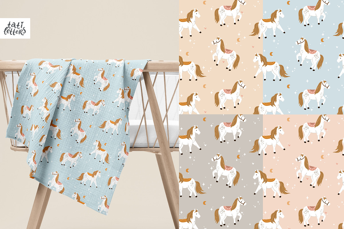 Cowgirl clipart and patterns, an Animal Illustration by tatiletters (Photo 4 of 9)