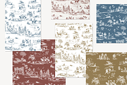 Mexico Toile de Jouy Pattern, a Background Graphic by Hughes Studio (Thumbnail 8 of 8)