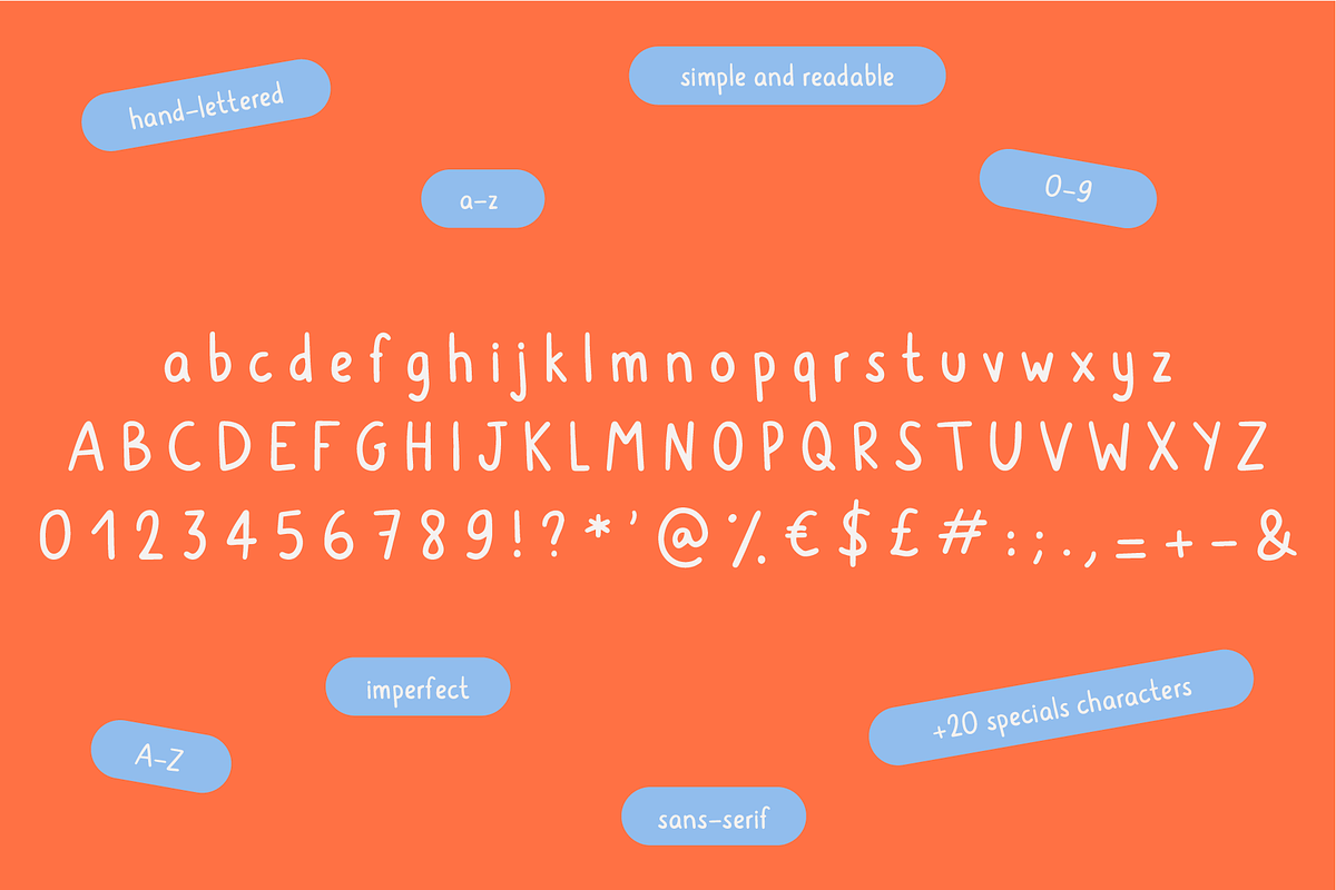 Mignonne - cute handmade font, a Handwritten Font by Enola Louge (Photo 2 of 8)
