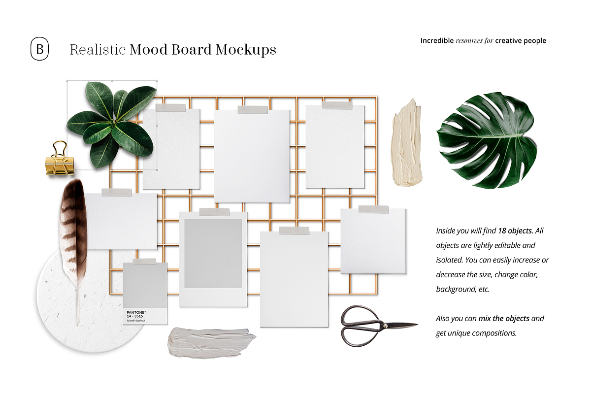 Realistic Mood Board Mockups, a Books & Magazine Mockup by William Hansen (Photo 2 of 9)