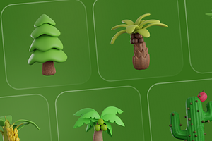 Treeby - Tree & Plant 3D Icon Set