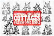 Whimsical Fairy Cottages Coloring, a Graphic by Creativeshirt (Thumbnail 3 of 3)
