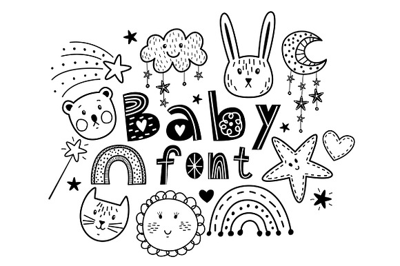 Baby cute font preview 8