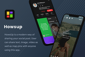 Social Sharing App UI Howsup