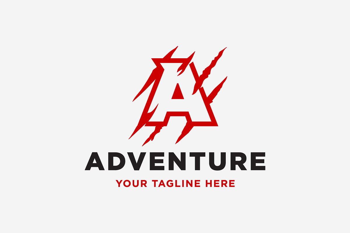 Letter A With Scratch Adventure Logo, a Branding & Logo Template by funpixel
