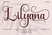 Lilyana Script, a Script Font by Natural Ink Studio (Thumbnail 8 of 8)