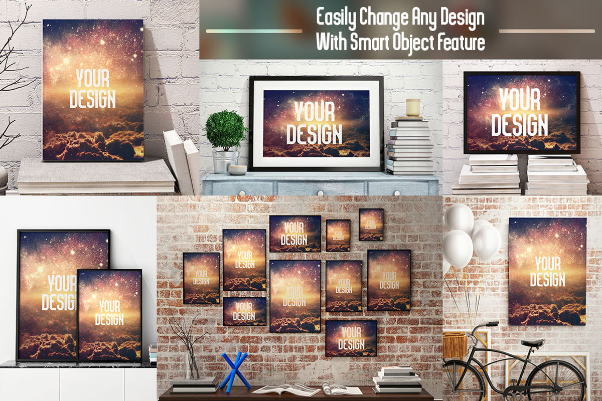 Canvas Poster Mock Up V2, a Print Template by Pixel Place (Photo 4 of 6)