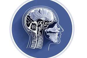 Detailed anatomical cross-section of human head showing brain, s, a Health & Medical Photo by José Manuel Gelpi