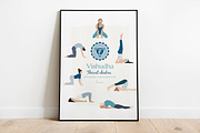 Vishuddha Chakra Yoga Postures, an Illustration by Sunnyfields (Thumbnail 2 of 5)
