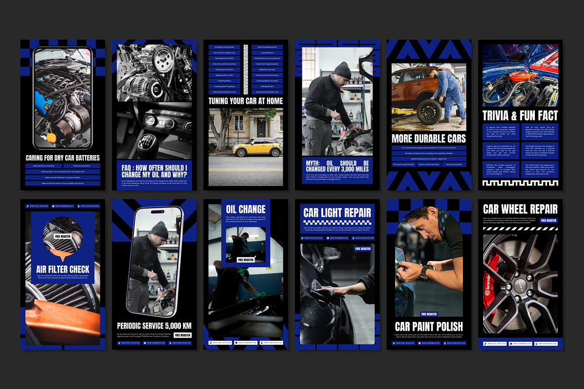 Automotive Blue Template, a Social Media Template by Kalubuak (Photo 7 of 10)