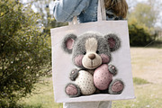 Whimsical Easter Teddy Bear Clipart, a Seasonal Illustration by Canvas Craft (Thumbnail 6 of 7)