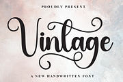Vintage | Script Font, a Handwritten Font by Scratchones (Thumbnail 1 of 9)