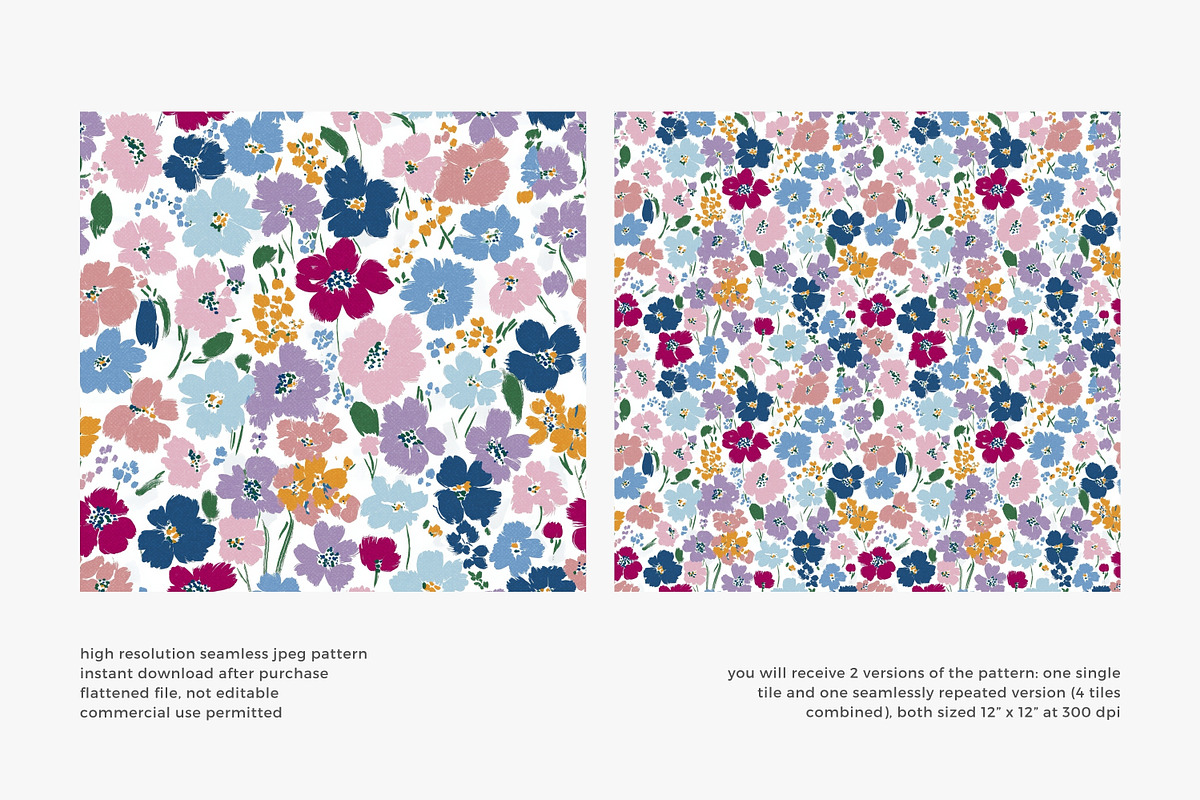wildflower seamless pattern bundle, a Pattern Graphic by Patishop Art (Photo 5 of 15)