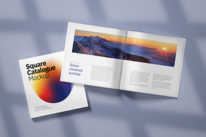 Square Catalogue, Magazine Mockup