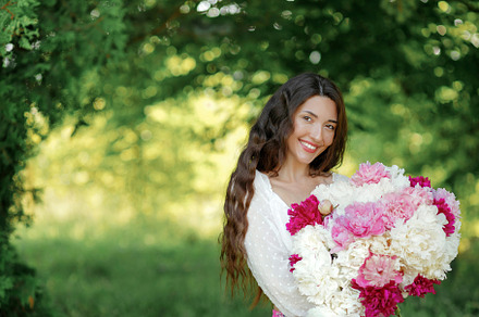 Beautiful girl in a white shirt, a Person Photo by Karpyshyn Yuliia
