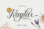 Kaylar - Elegant Script & Serif, a Script Font by Letterhend Studio (Thumbnail 1 of 10)