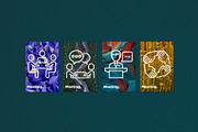 Meeting | 16 Thin Line Icons, an Outline Icon by Alex Blogoodf (Thumbnail 12 of 15)