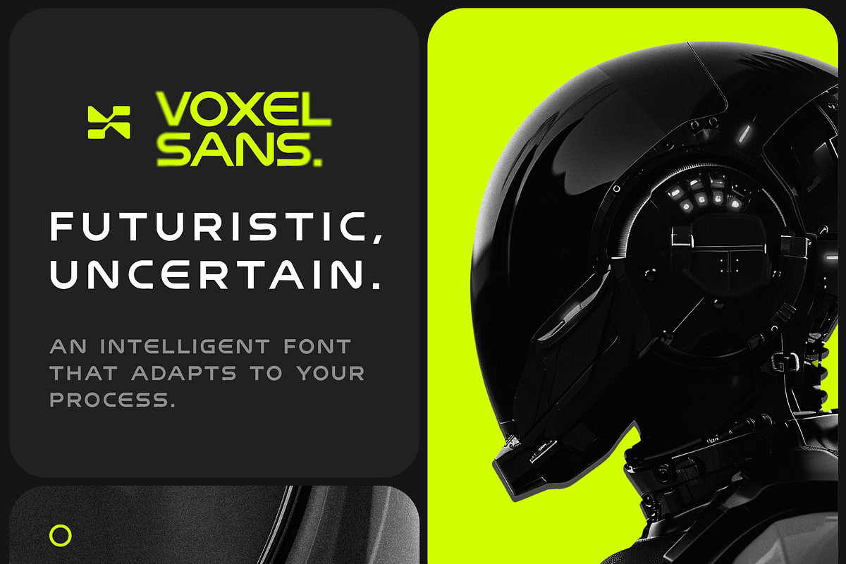 Voxel Sans - Bold Display Font, a Sans Serif Font by Layerform Design Co. (Photo 3 of 6)