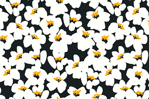 Chamomile. 10 Seamless Patterns