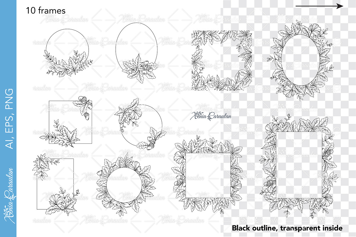 Fall Greenery Collection, an Object Graphic by CaraulanStore (Photo 3 of 8)