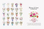 watercolor floral vase clipart set, a Decorative Illustration by Patishop Art (Thumbnail 2 of 7)