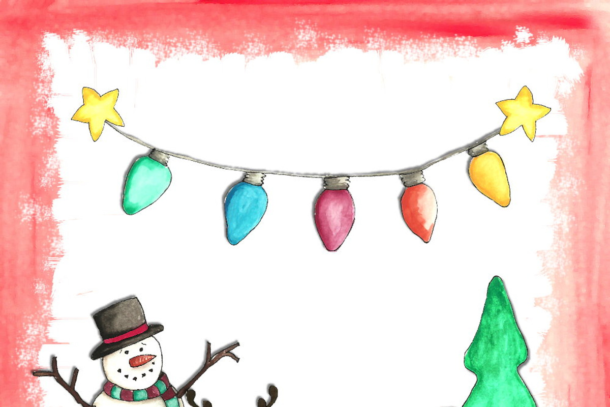 Hand Painted Holiday Collection, a Seasonal Illustration by Creatively Happy Studio (Photo 2 of 5)