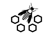 Bee icon with honeycomb., an Icon by NKuvshinov (Thumbnail 2 of 3)