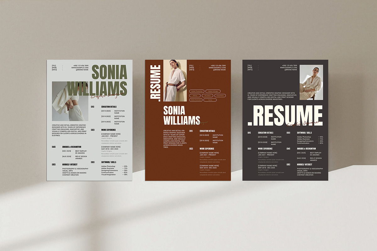 Professional Resume Kit Template, a Resume Template by DesignCrest (Photo 8 of 8)