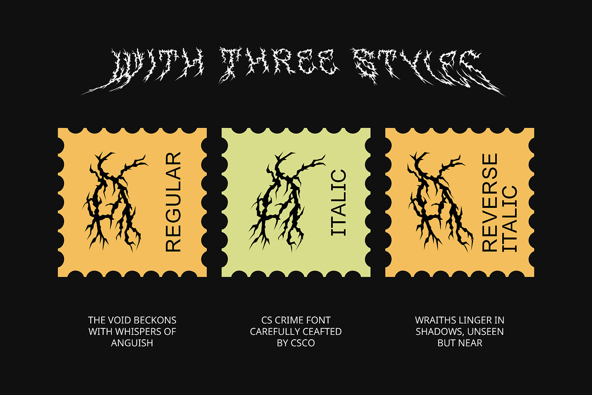 CS Crime – Black Metal Font, a Blackletter Font by Craft Supply Co. (Photo 3 of 8)