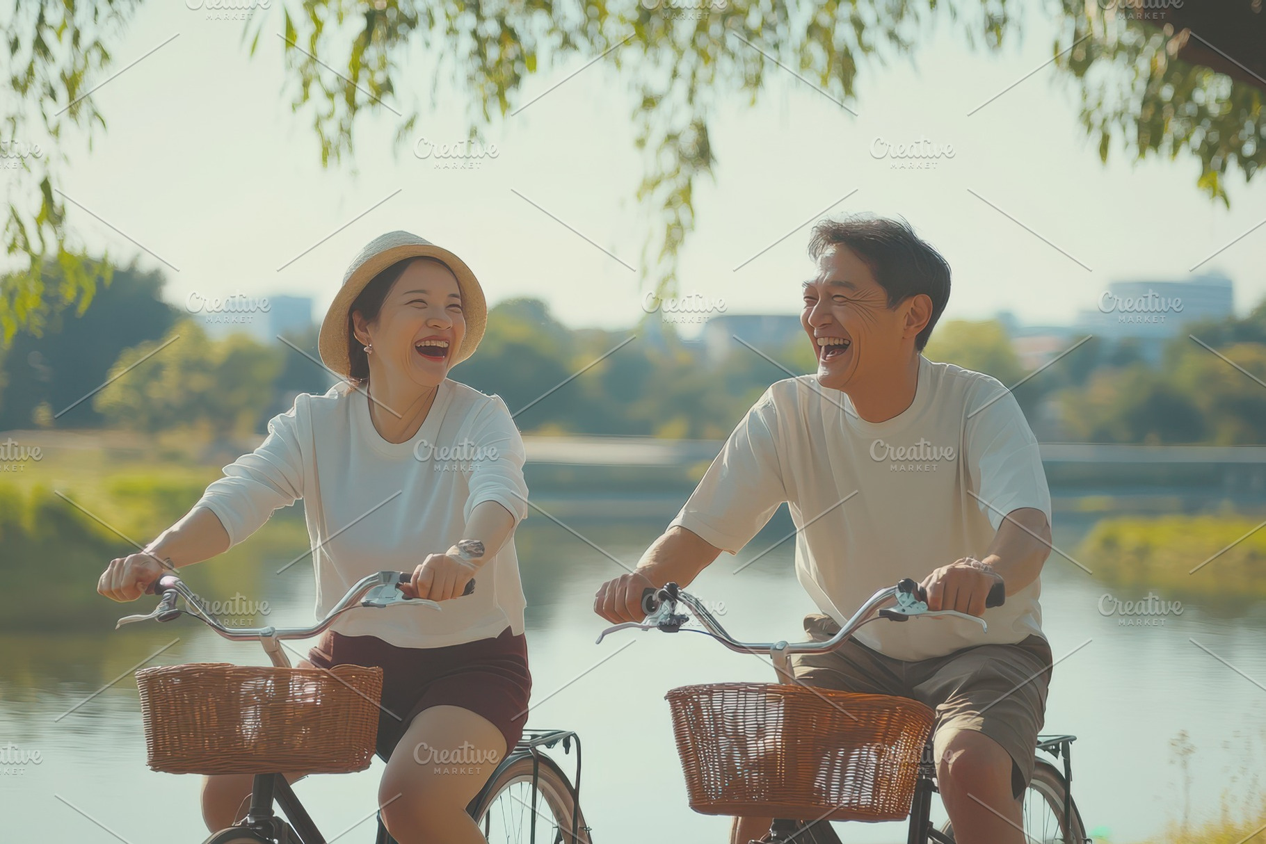 Happy mature couple enjoy leisurely, a Photo by Pavel_design