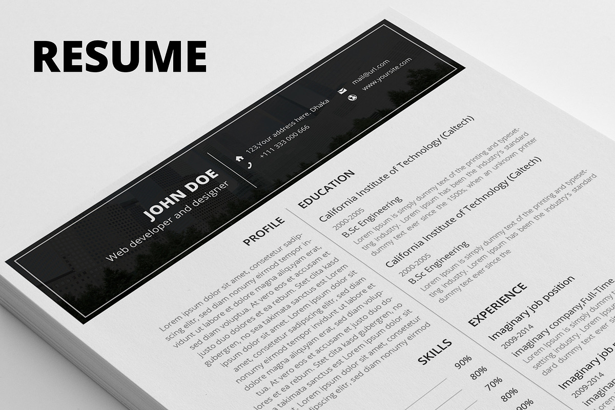 Resume templates, a Resume Template by Graphicalark (Photo 1 of 3)