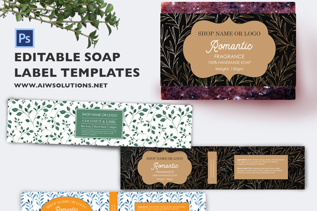 Soap label template id49, a Stationery Template by AIW SOLUTIONS (Photo 1 of 4)