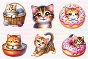 Kawaii Kitten Sublimation Clipart, an Illustration by CreationArt (Thumbnail 4 of 5)