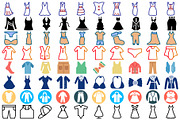 Cloths Vector Icons Modern Designs., an Icon by Vector Portal (Thumbnail 2 of 9)