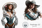 Southern Belle Cowgirls Clipart Set, a Person Illustration by ThatsDesign Art (Thumbnail 7 of 10)
