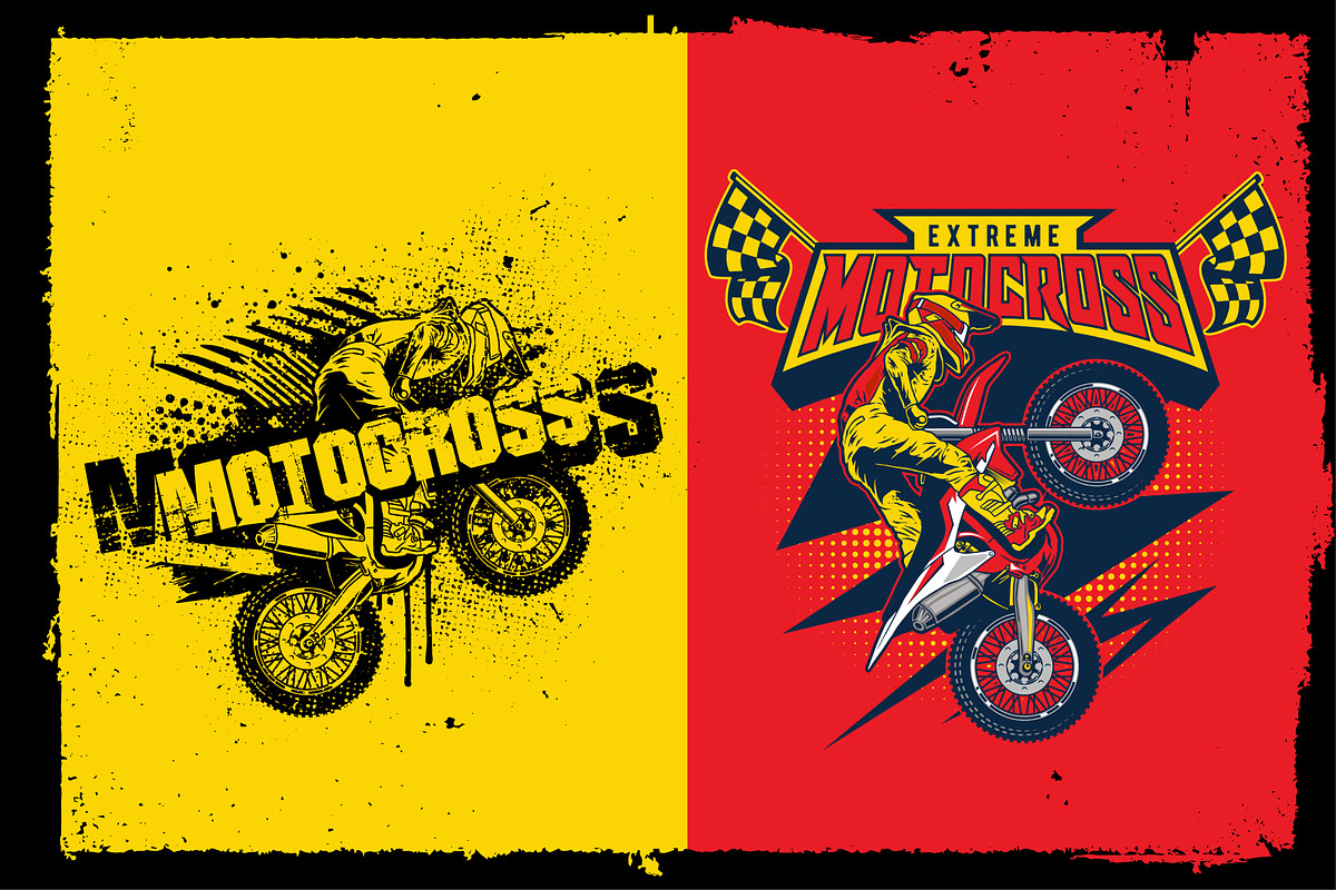 Motocross Design Bundle, a Transportation Illustration by The BolzStudio (Photo 2 of 8)