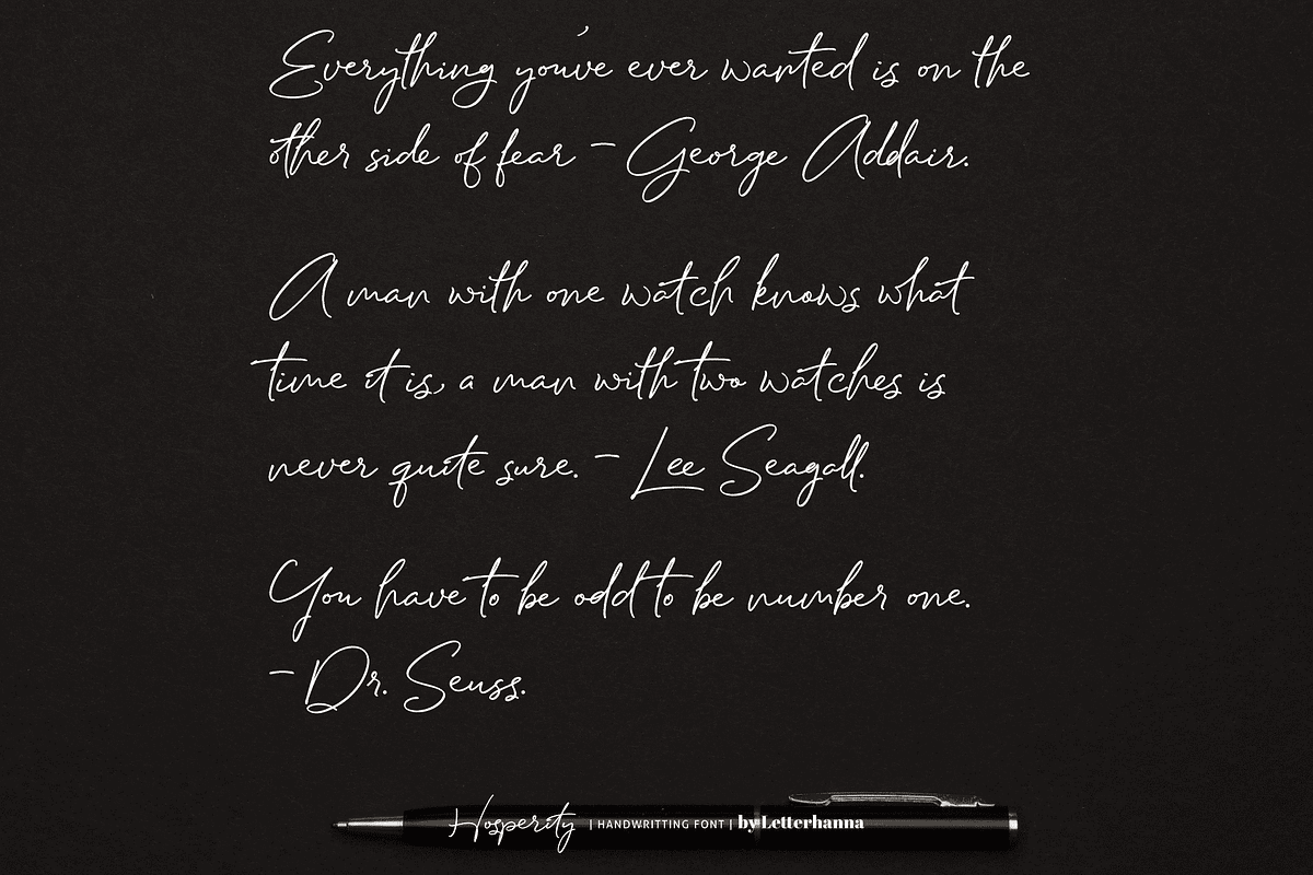Hosperity Font, a Handwritten Font by Letterhanna Studio (Photo 10 of 13)