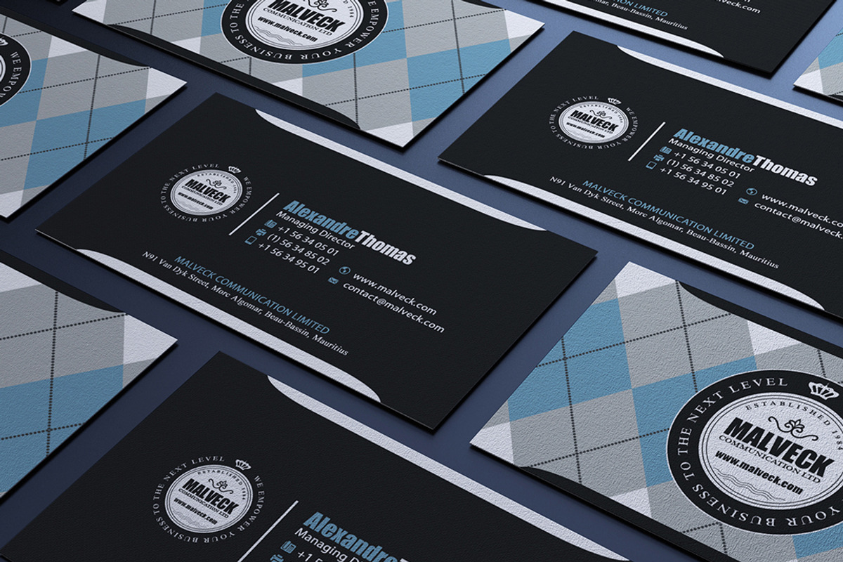 Argyle Business Card, a Business Card Template by Marvel (Photo 3 of 4)