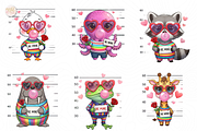 Love Beasts PNG Clipart Set – Cute, an Animal Illustration by KennedyStudio (Thumbnail 3 of 5)