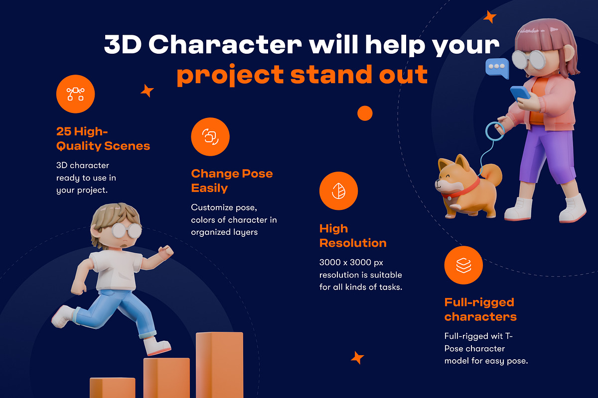 Sandy Work 3D Character, a Characters & Person 3D Model by orenjidesign (Photo 2 of 8)