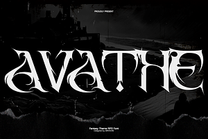 Avathe – Dark Fantasy RPG Font, a Blackletter Font by Inviline.co