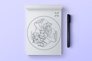 12 Zodiac Girl Hand Drawn Collection, an Illustration by ennona_art (Thumbnail 11 of 11)