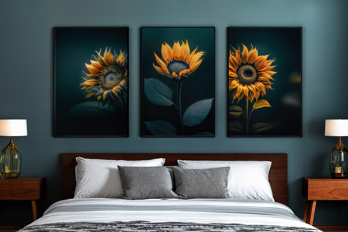 Dark Sunflower Triptych, a Decorative Illustration by BazziBa♥ (Photo 3 of 8)