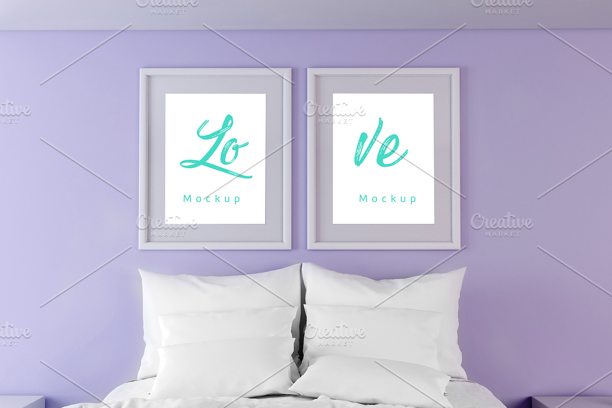 Bedroom,  Portrait Frame mockup psd, a Print Template by Milan Mockup (Photo 4 of 6)