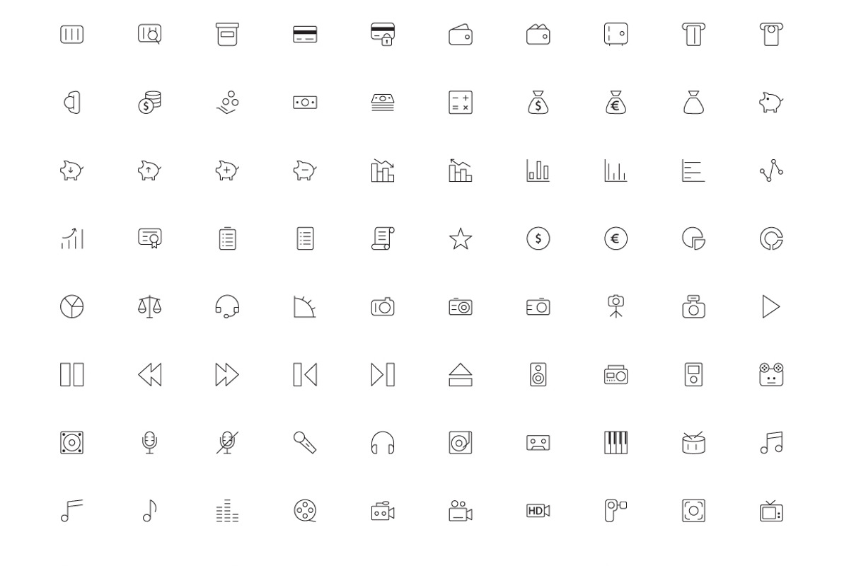 User Interface Outline Vector Icons, an Outline Icon by Creative Stall (Photo 2 of 5)