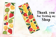 Feelin' Fruity Bookmarks, an Illustration by Watercolor design (Thumbnail 3 of 3)