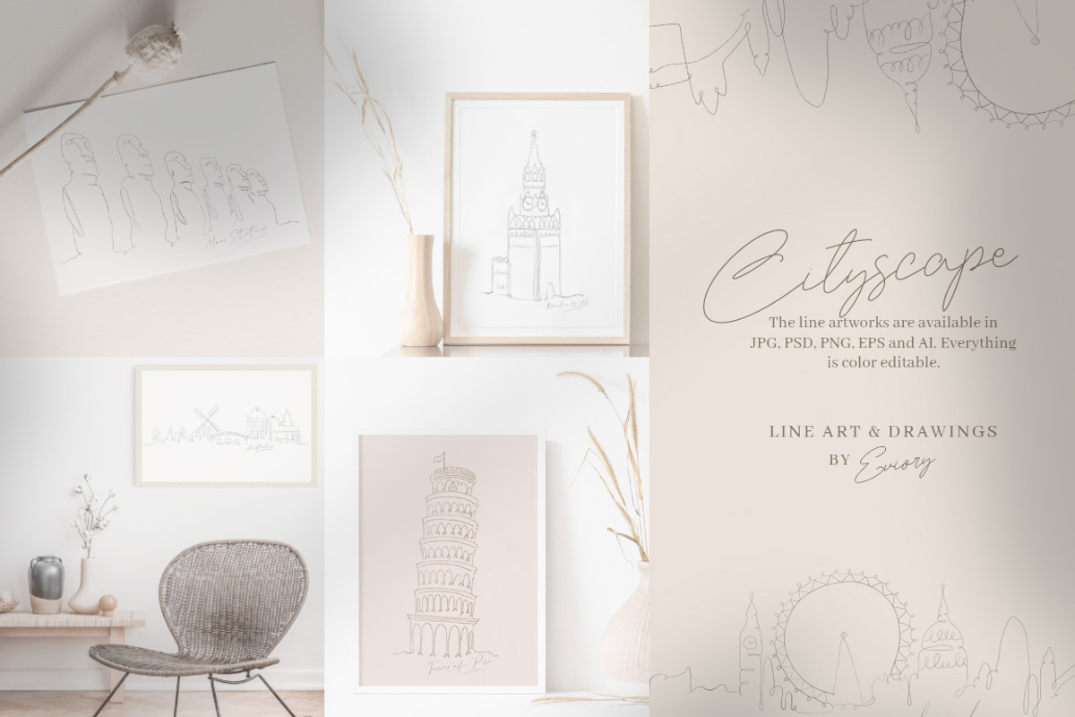 BUNDLE Line Art and illustrations, a Decorative Illustration by Eviory (Photo 18 of 28)