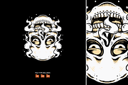 Surreal Lazy Skull Illustration, an Object Illustration by Decoconio Design (Thumbnail 1 of 3)