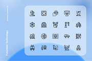 Futuristic Technology Icon Set, an Outline Icon by Nathaya Studio (Thumbnail 2 of 2)